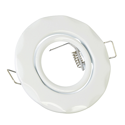 FORZA ceiling recessed downlight with adjustable angle MR16 GU 5.3 metal cover d90 mm white