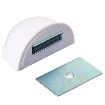 Door stopper 2.5x5 cm magnetic plastic white
