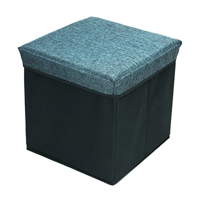 Folding cube pouf 31x31x31 cm PU spunbond maximum wheight 80 kg green